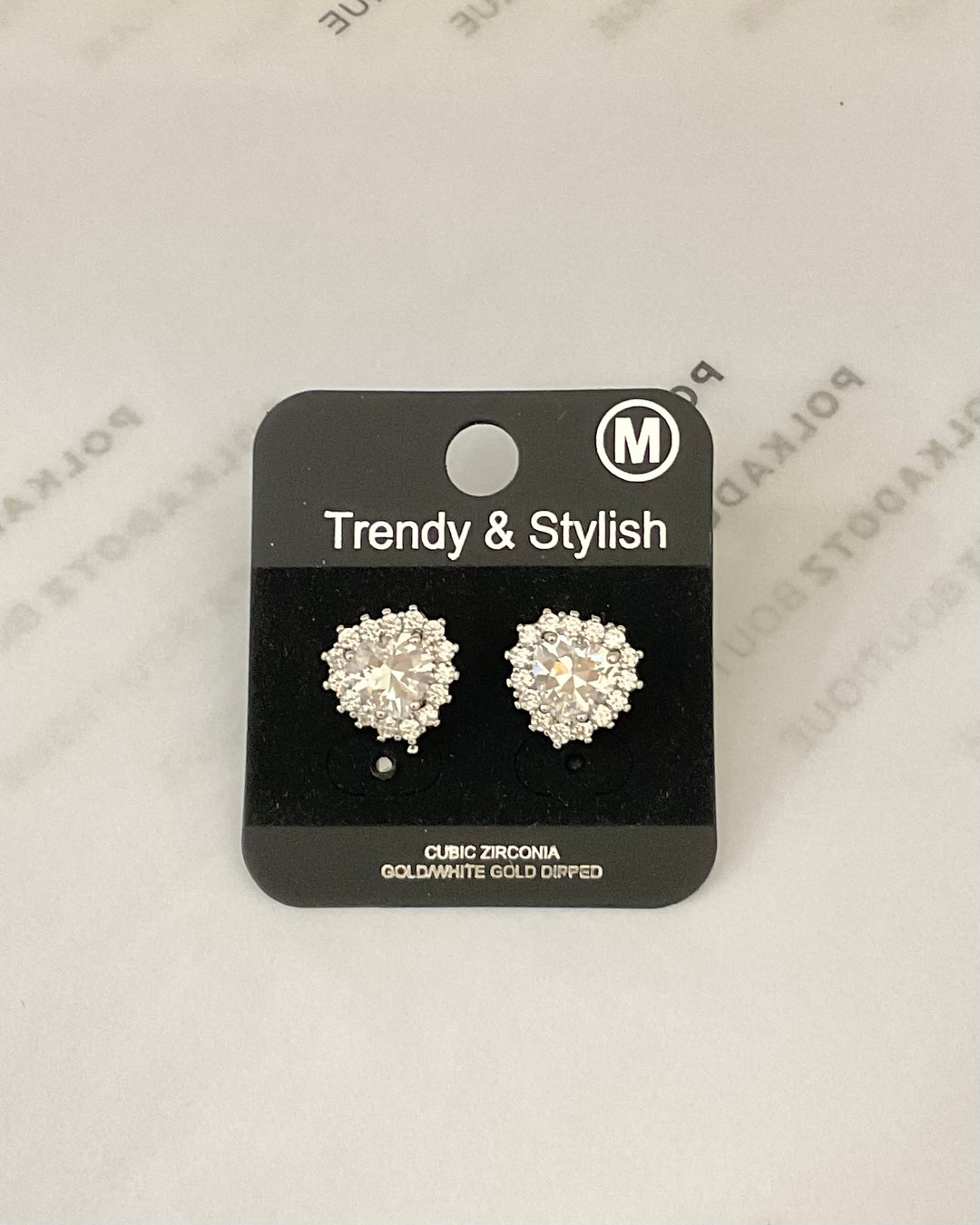 Rhinestone Heart Earrings