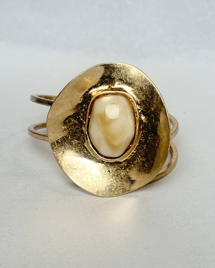 The Aegean Stone Hinged Cuff