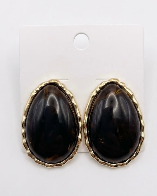 Tortoiseshell Teardrop Earrings