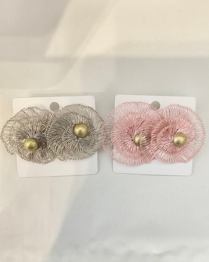 Woven Rose Earrings