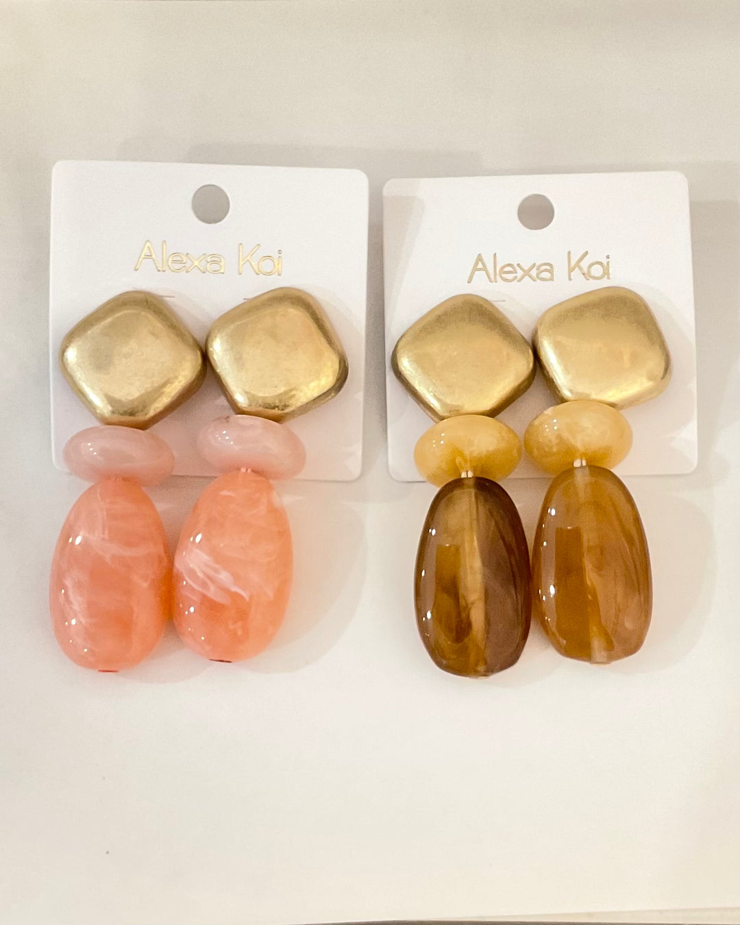 Triple tier drop earrings