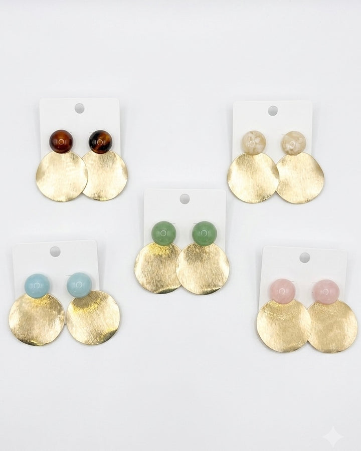 The Paloma Brushed Disk Earrings