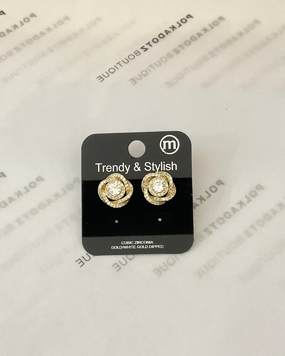 Rhinestone stud earrings