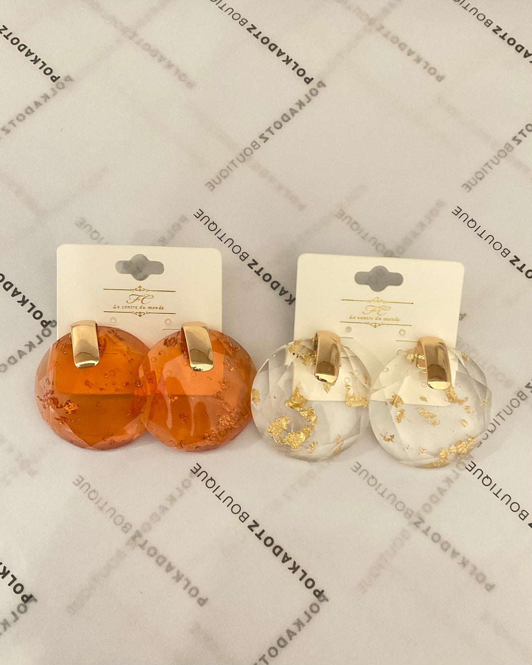 Faceted acrylic earrings