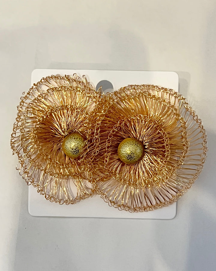 Woven Rose Earrings
