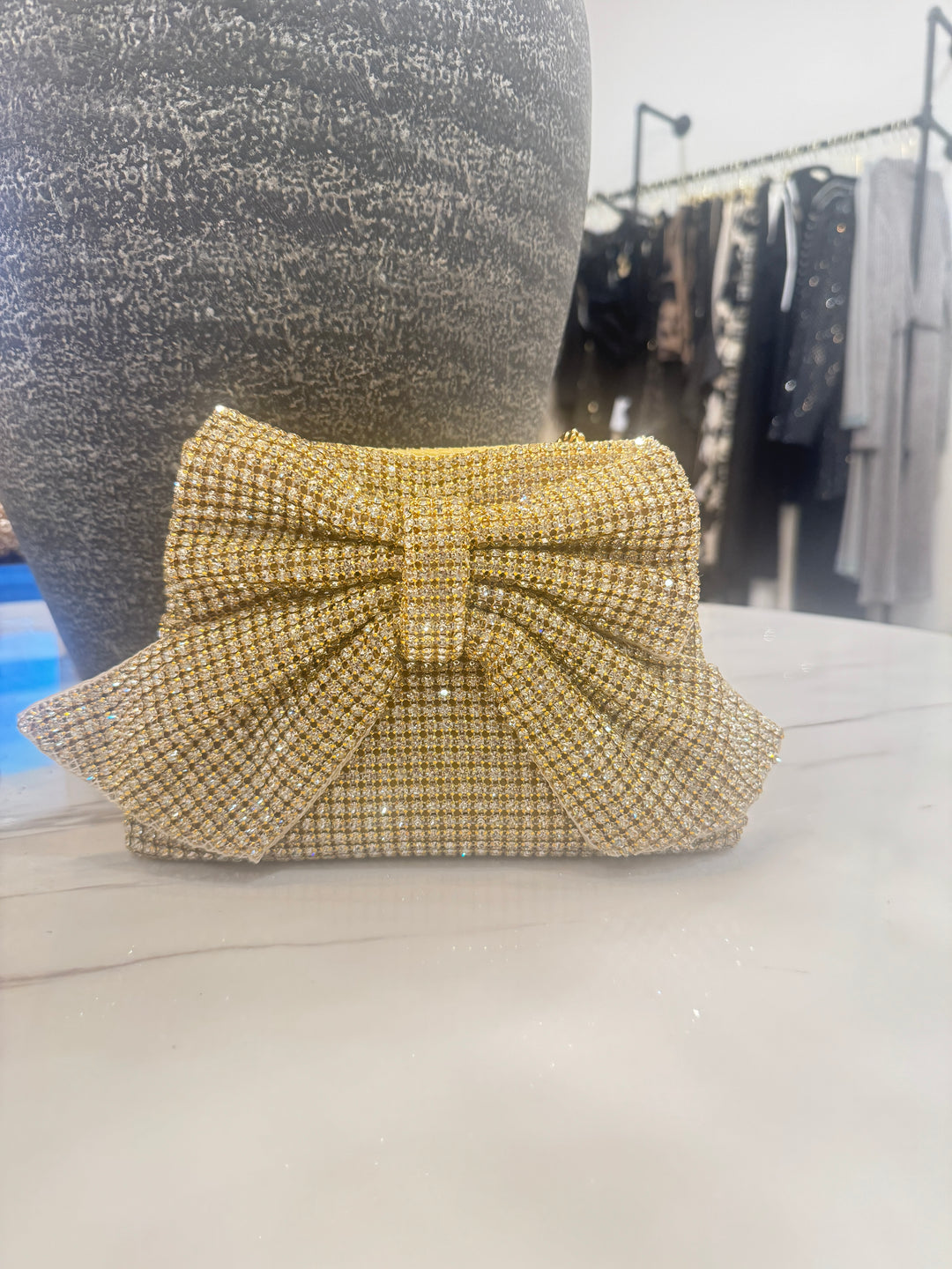 Rhinestone Bowe Clutch