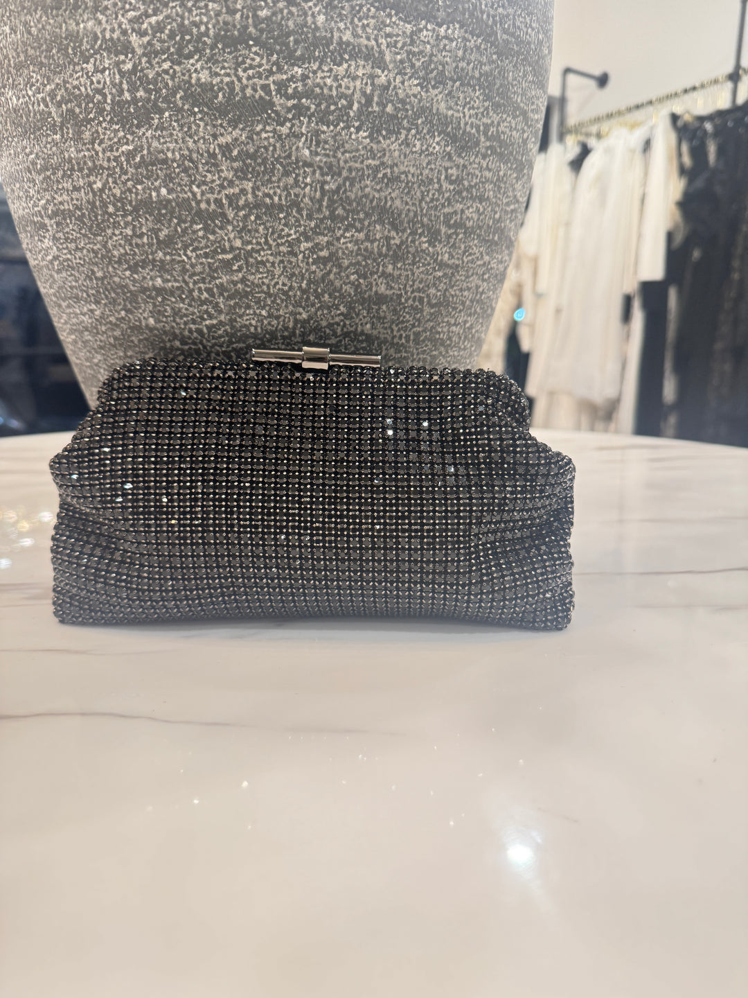 Crystal pouch clutch