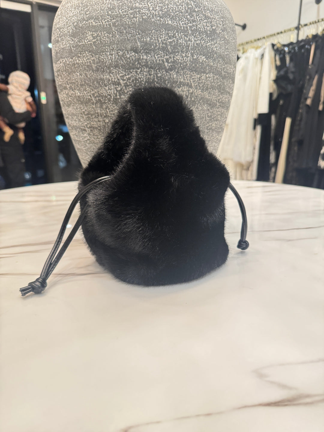Mini faux fur bag