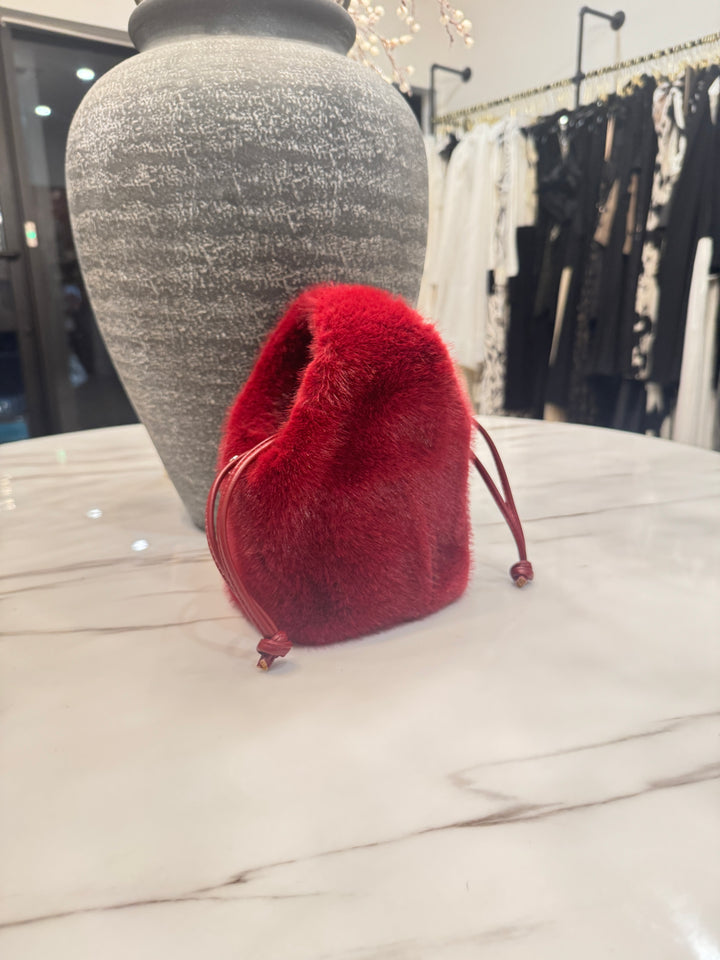 Mini faux fur bag