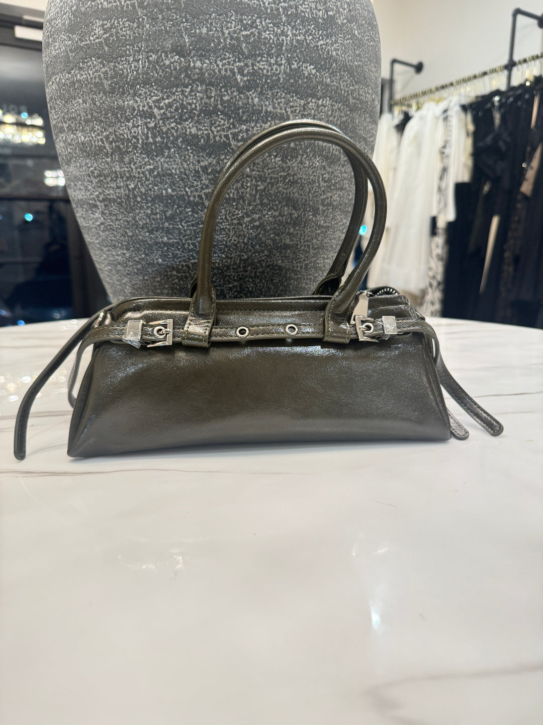 Barrel Bag with buckle detail