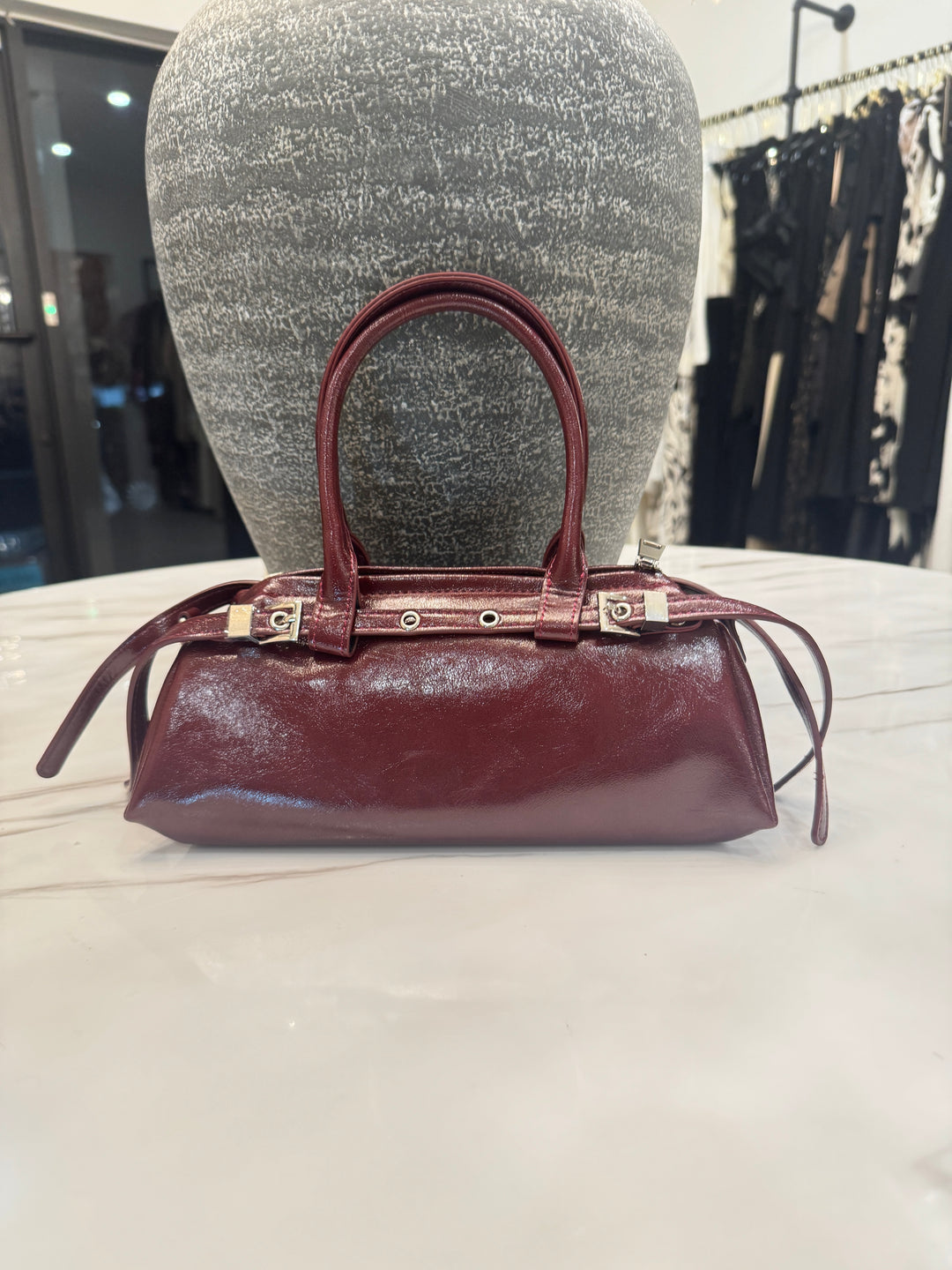 Barrel Bag with buckle detail