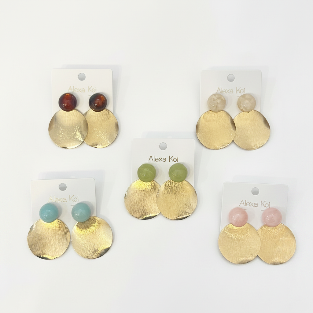 The Paloma Brushed Disk Earrings