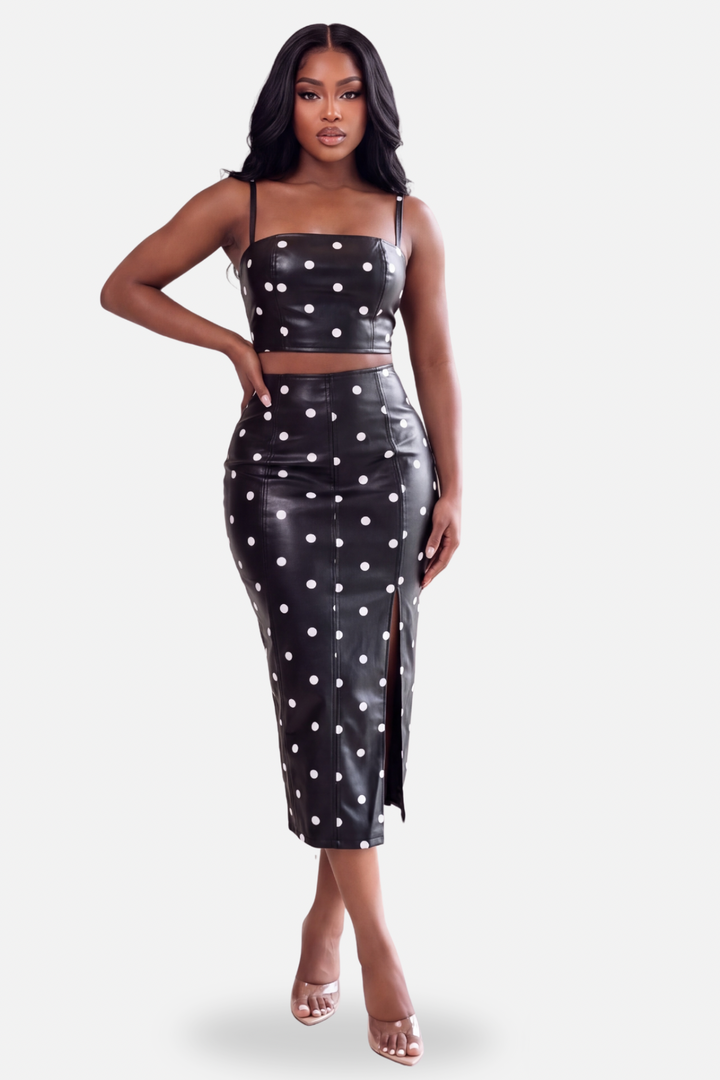 The Venice Leatherette Set [Black/White]