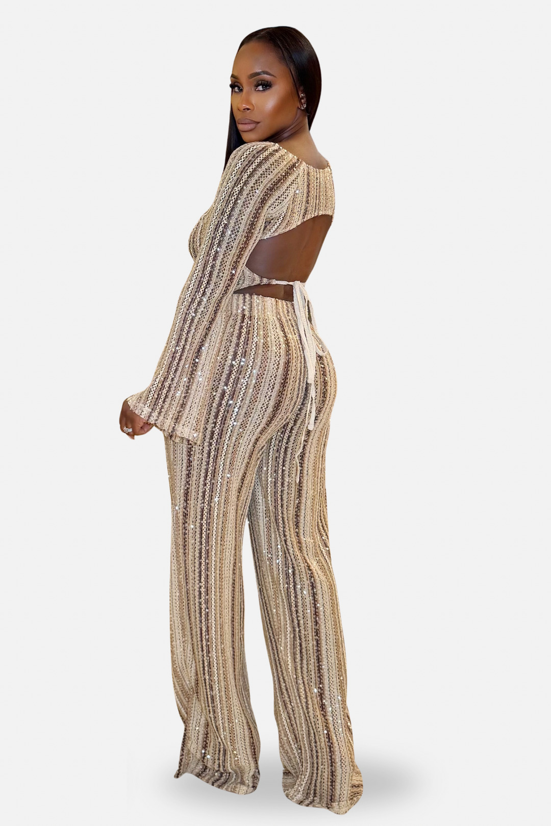 The Sequined Knit Two Piece Set [Multi]