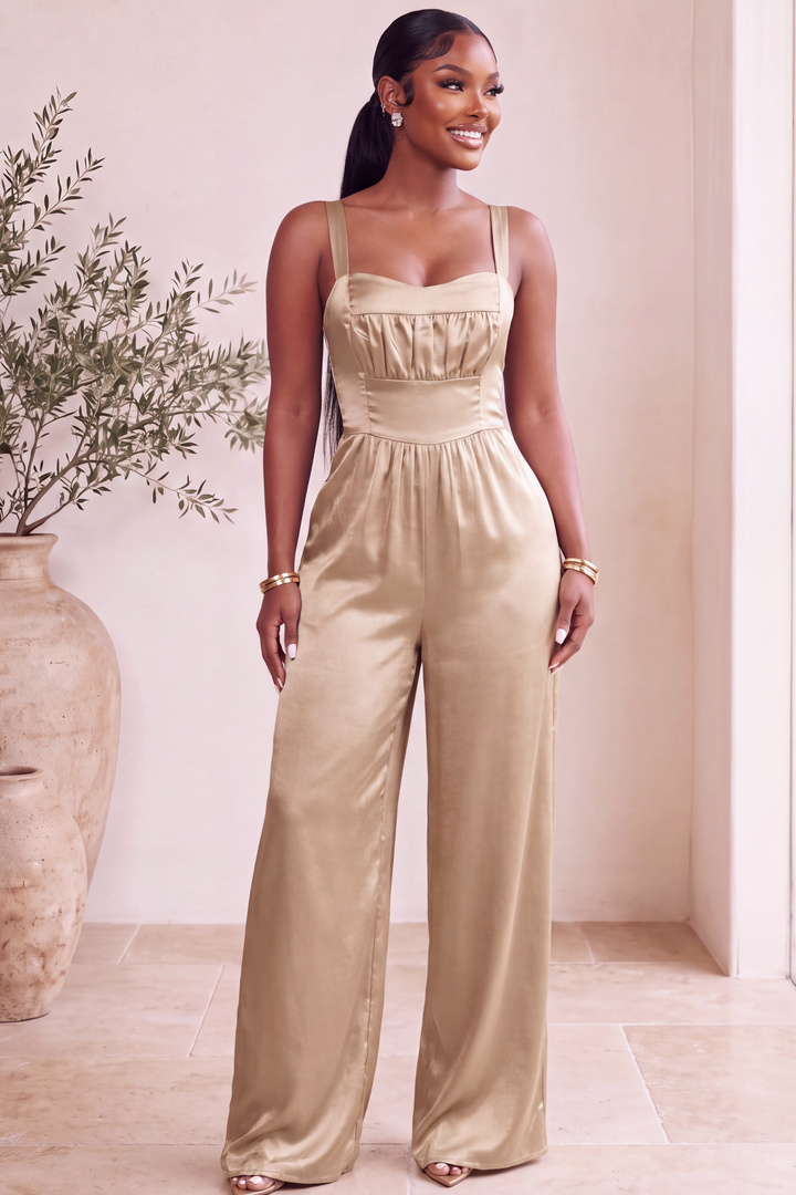 Champagne Moment Jumpsuit [Champagne]