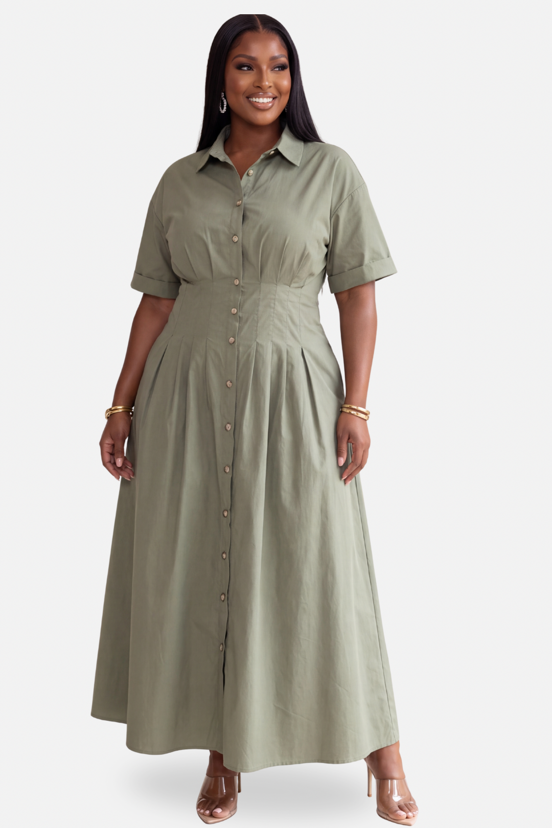 Vera Tailored Utility Dress [Olive]
