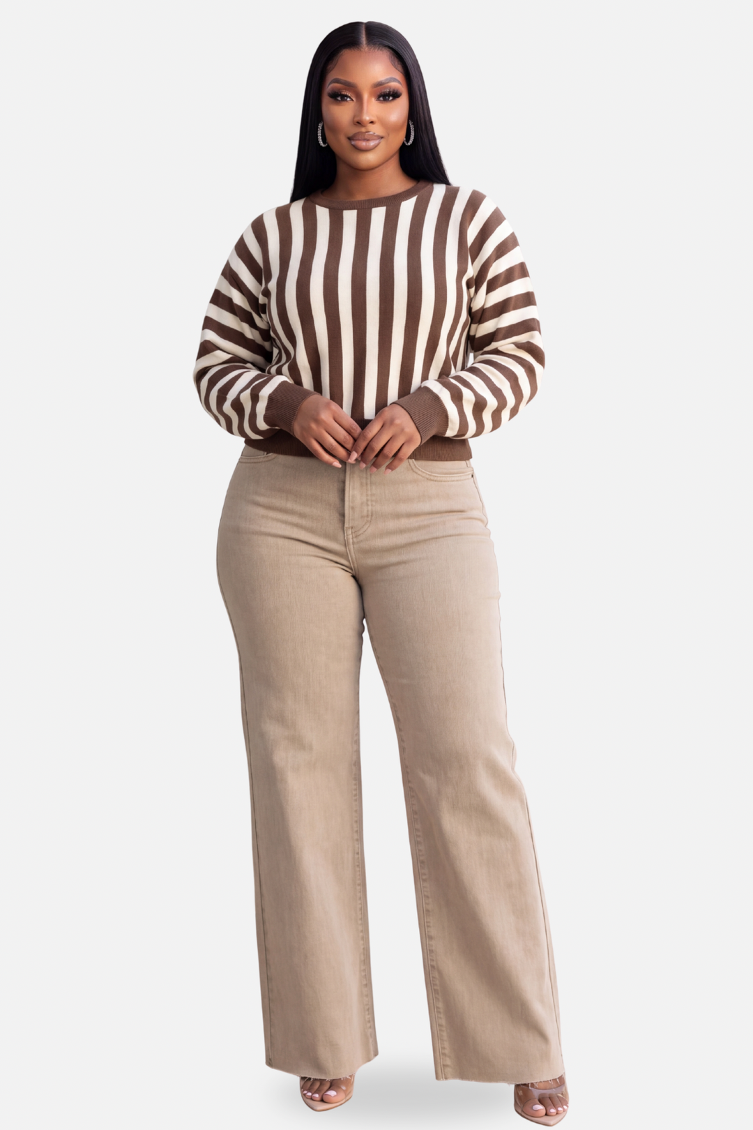 The Sandstone Wide-Leg Denim [Taupe]
