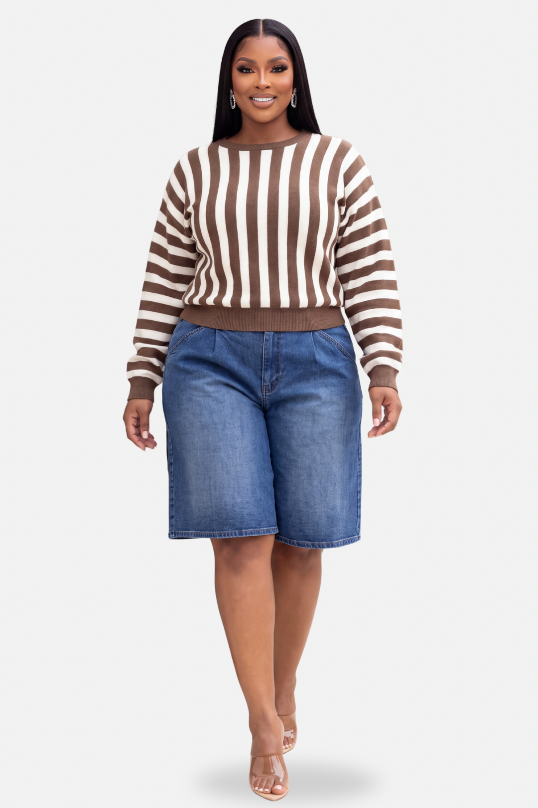 The Weekend Ease Denim Shorts [Medium Wash]