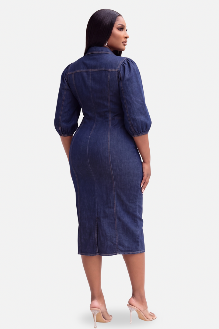 The Dakota Denim Dress [DarkWash]