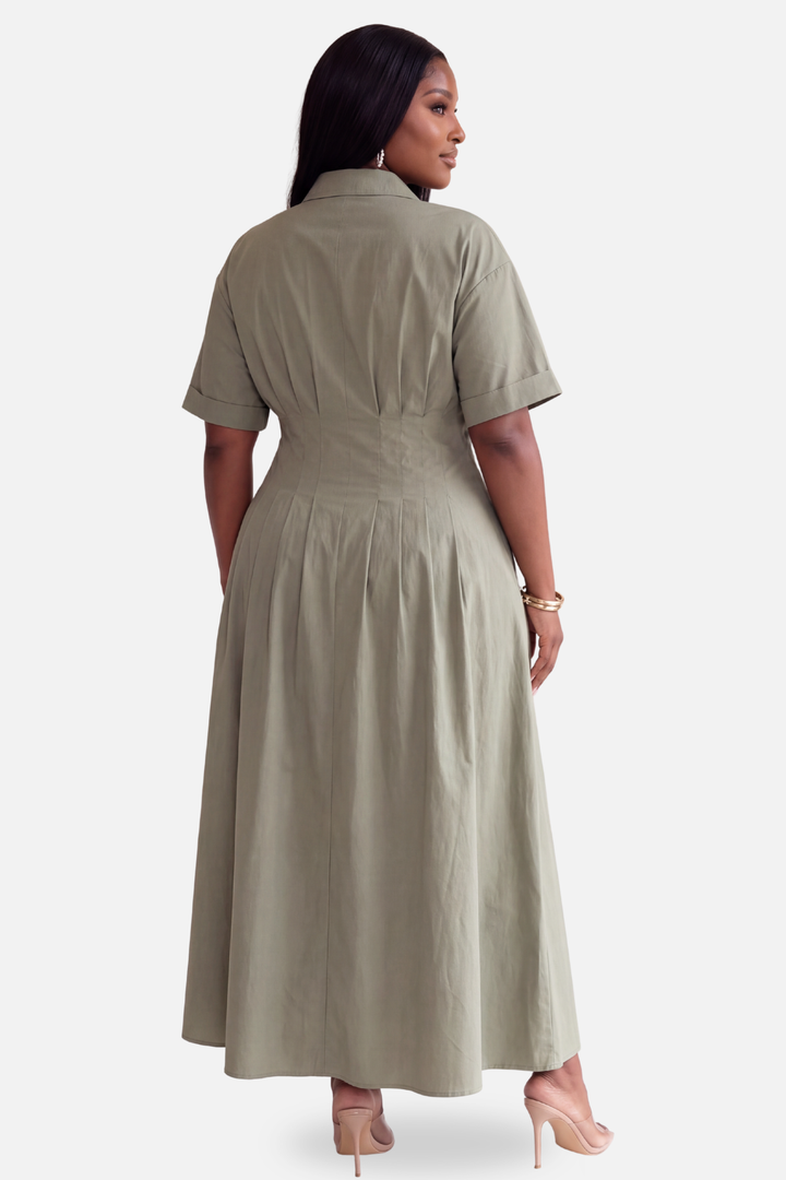 Vera Tailored Utility Dress [Olive]