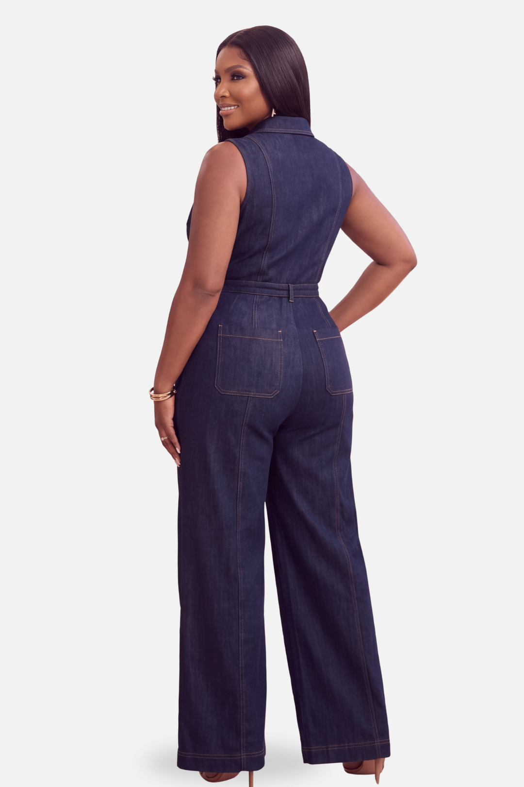 The Indigo Denim Jumpsuit [Dark Wash]