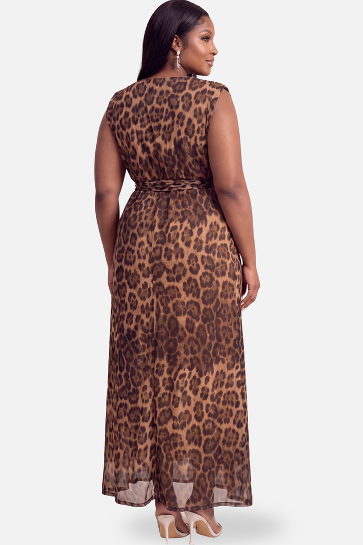 The Sahara Chiffon Dress [Leopard]