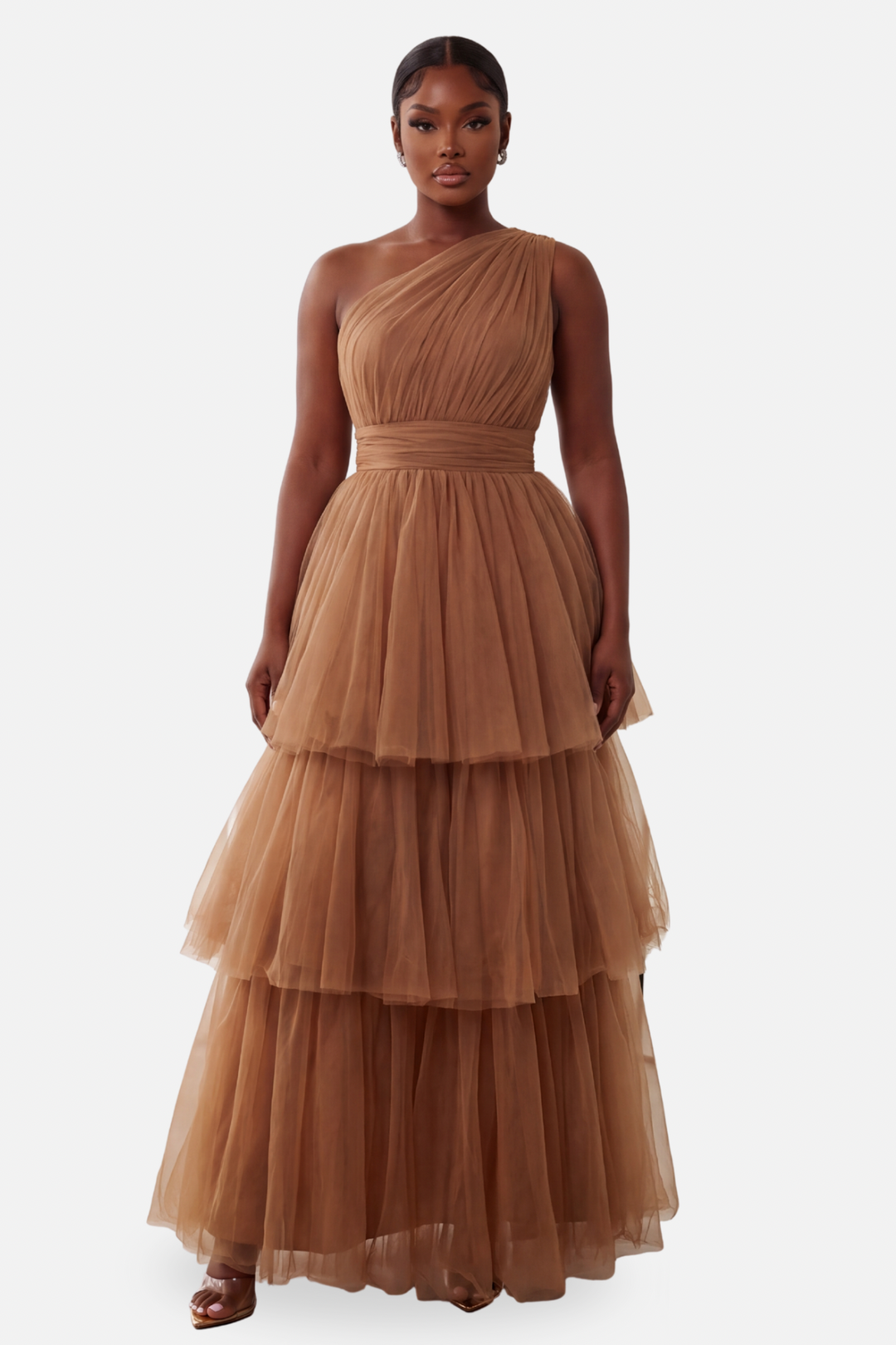 The Grand Entrance Tulle Gown [Caramel]