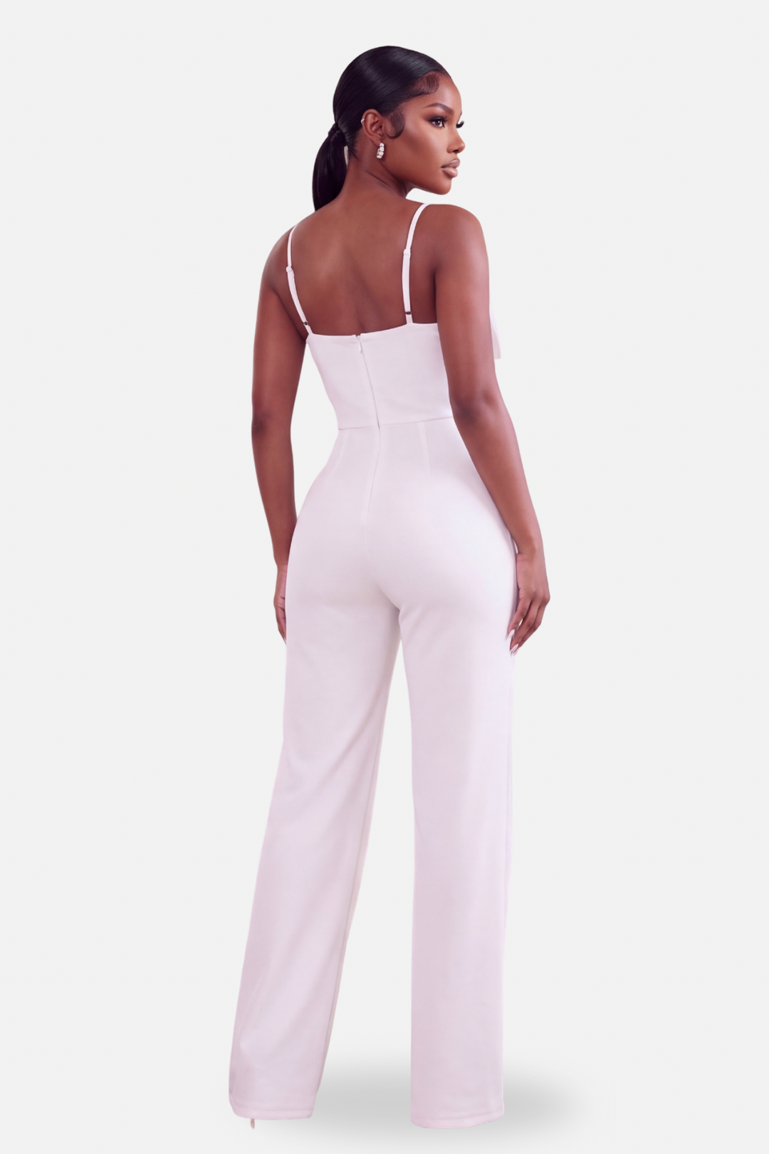 The Bow Statement Jumpsuit [White]
