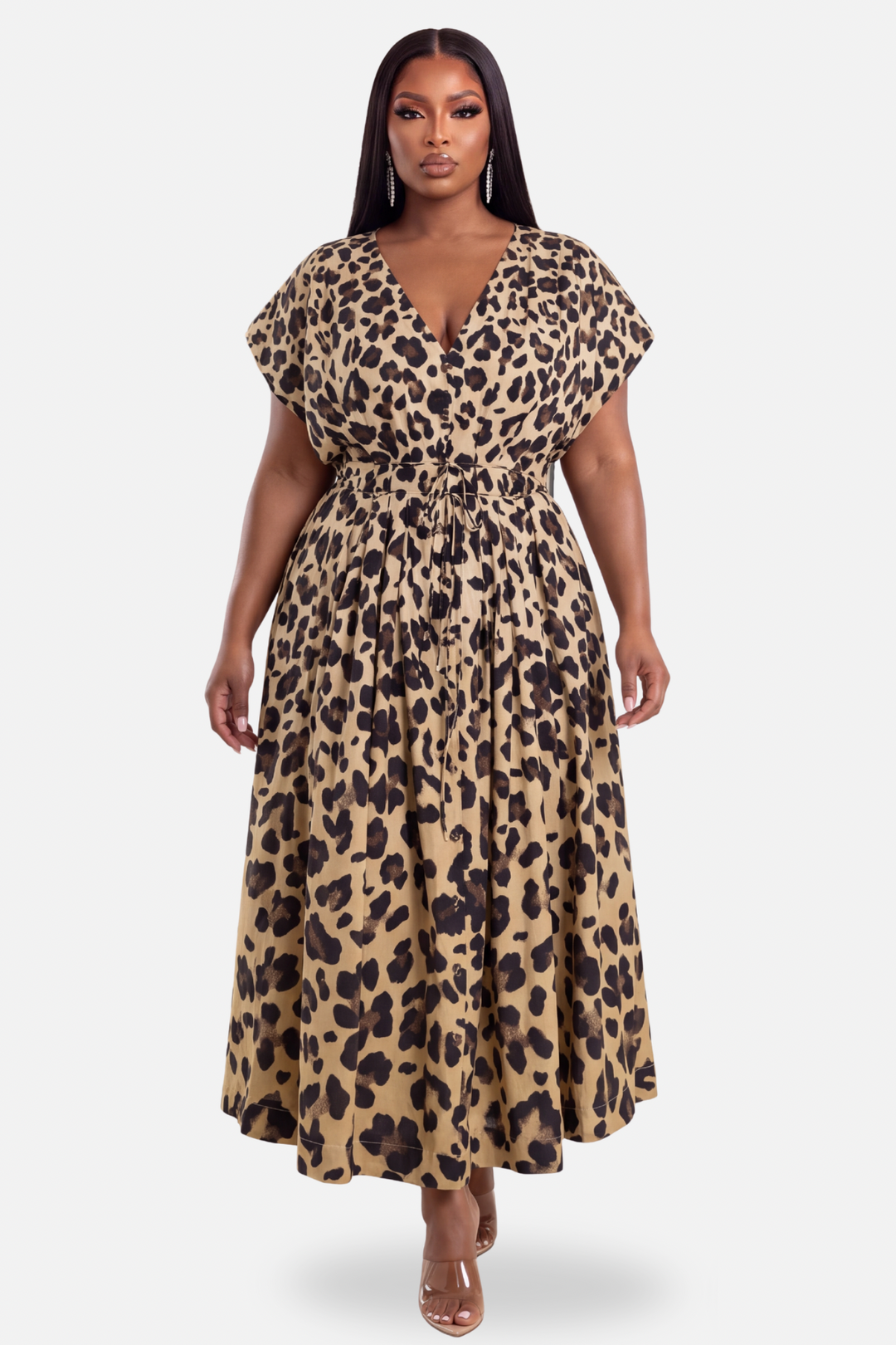 Untamed Elegance Maxi Dress [Leopard]