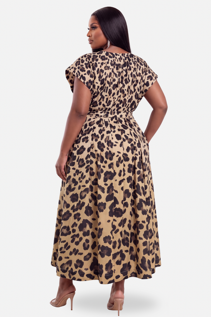 Untamed Elegance Maxi Dress [Leopard]