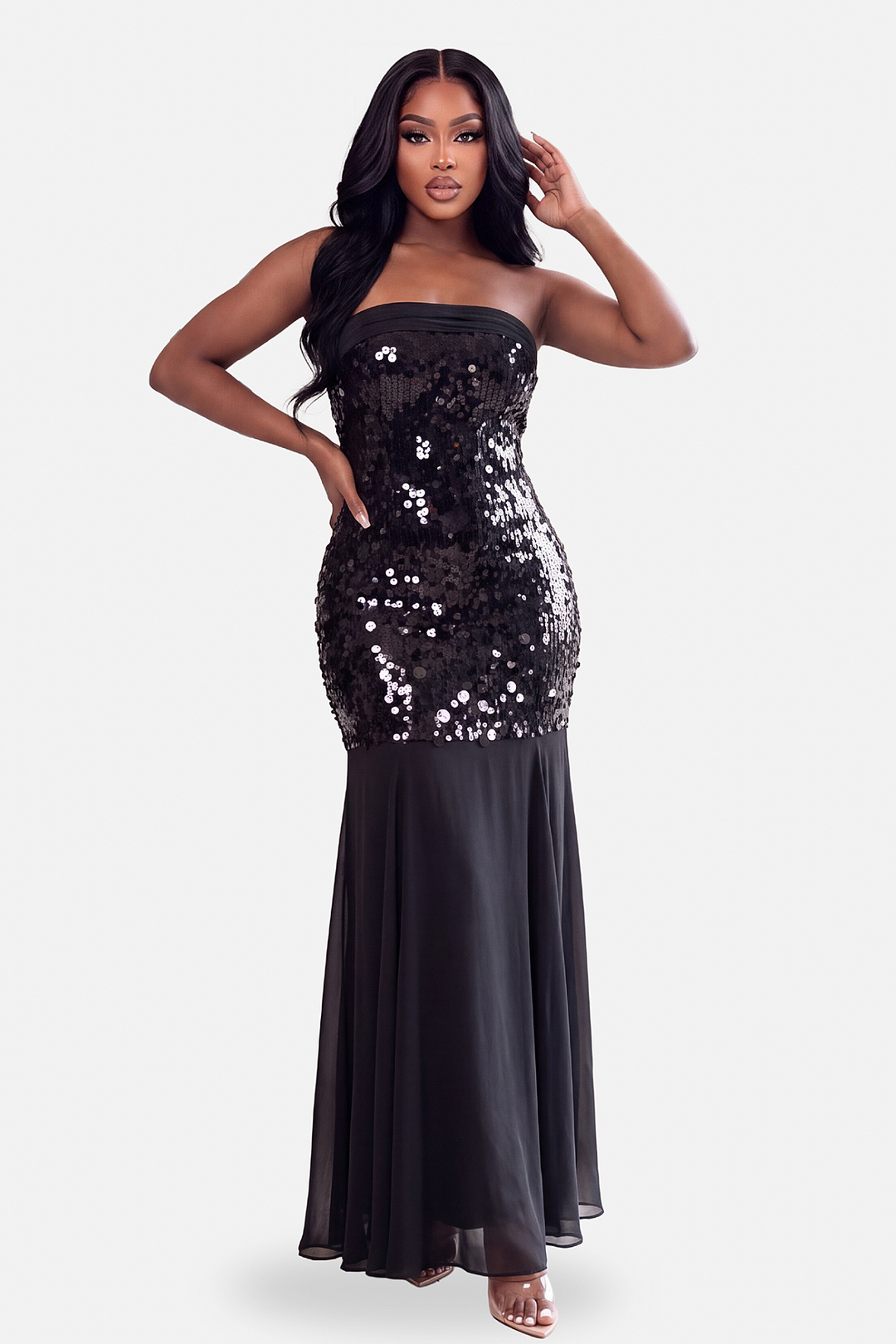 The Zara Sequin Dress [Black]