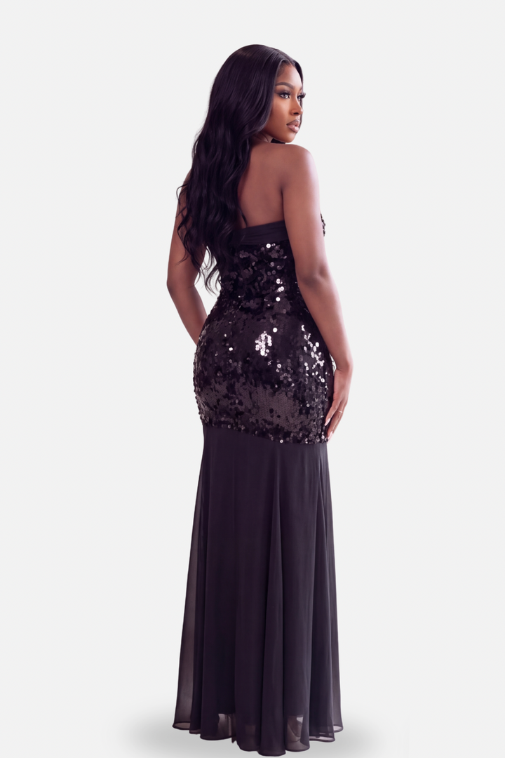 The Zara Sequin Dress [Black]