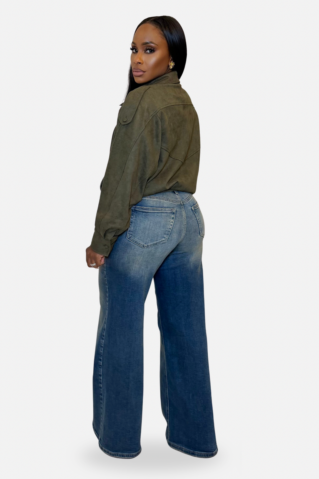 The Off-Duty Luxe Suede Jacket [Olive]