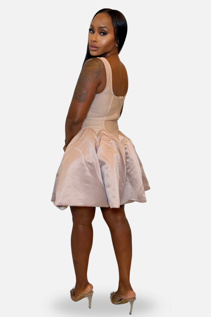 The Paris Corset Mini Dress [Champagne]