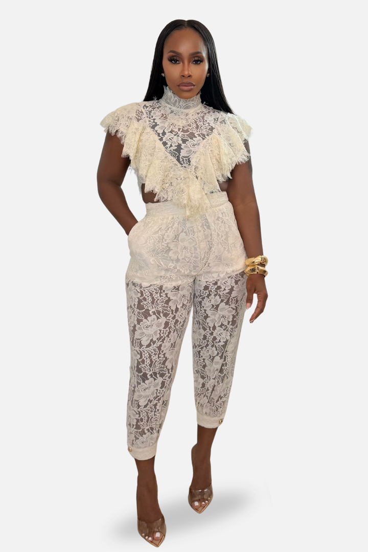 The Anya Lace Set [Beige]