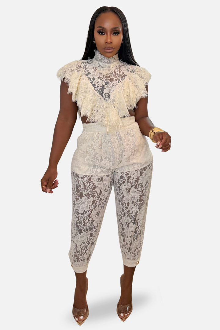 The Anya Lace Set [Beige]
