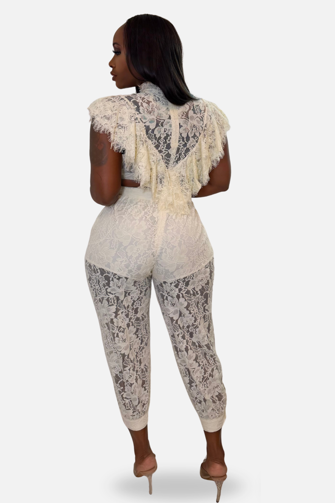 The Anya Lace Set [Beige]