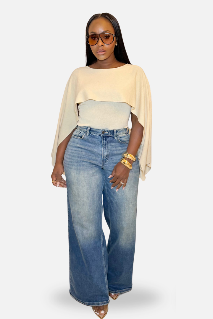 The Capri Convertible Knit Top [Cream]