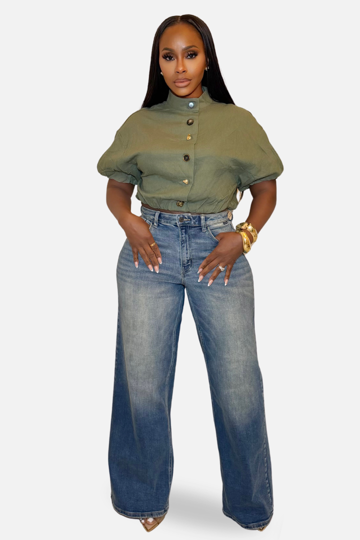 The Cleo Puff Sleeve Top
