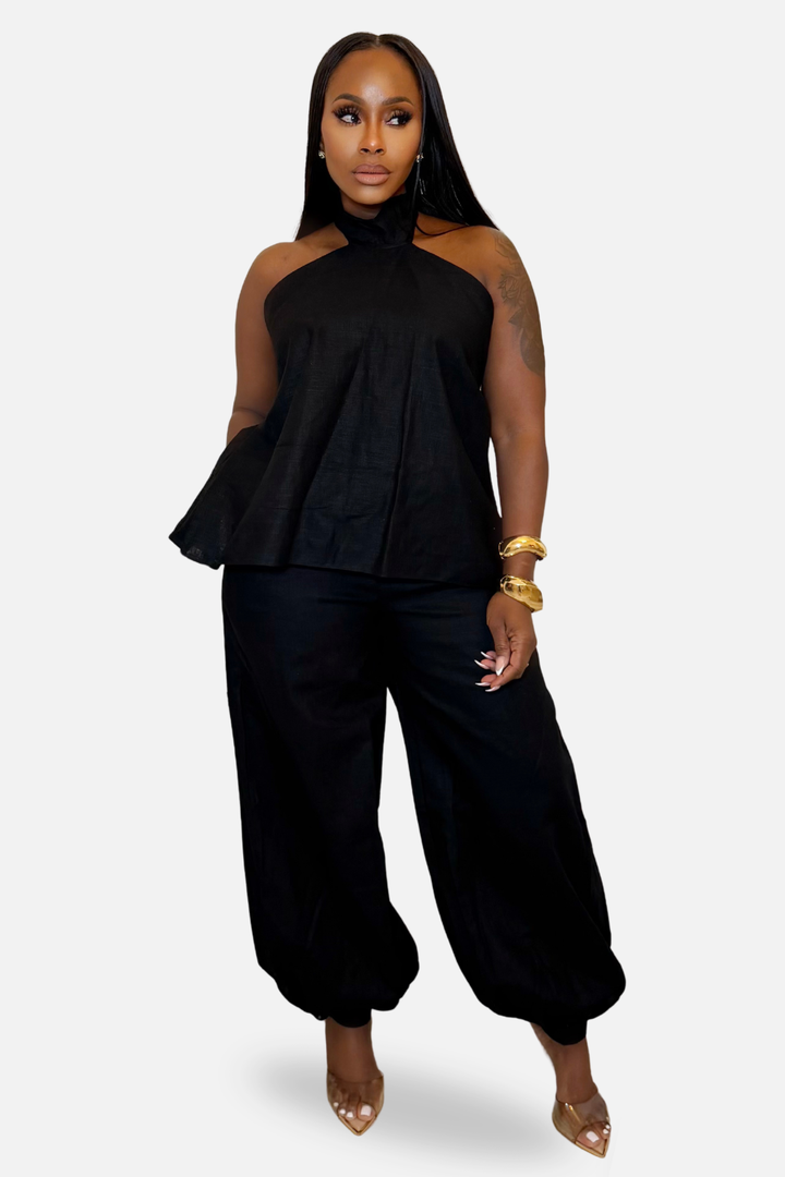 The Noa Linen Set [Black]