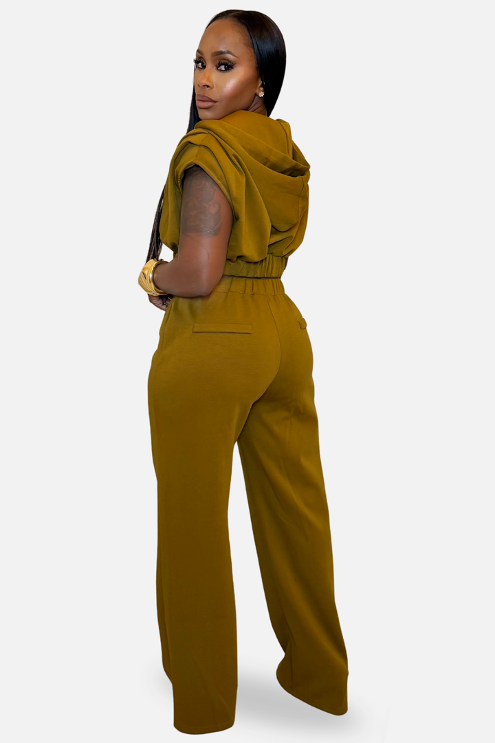 The Sora Hooded Pant Set [Chartreuse]