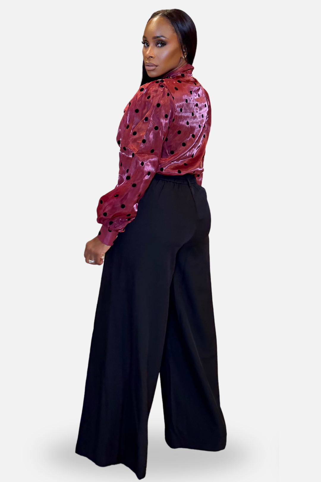 The Sloane Pleated Wide-Leg Pants [Black]