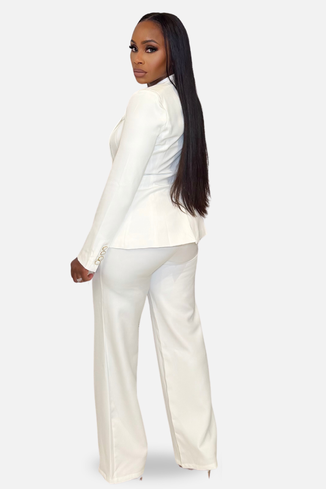 The Milano Tailored Blazer &amp; Pant Trouser Set – Ivory
