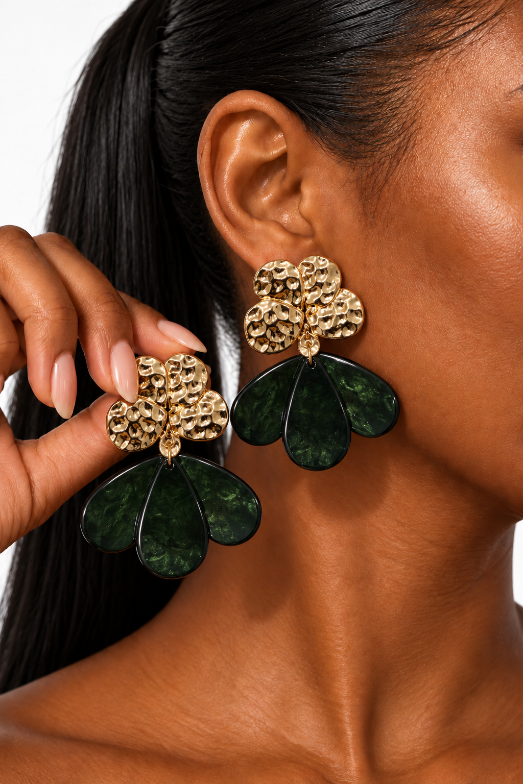 The Camellia Petal Earrings