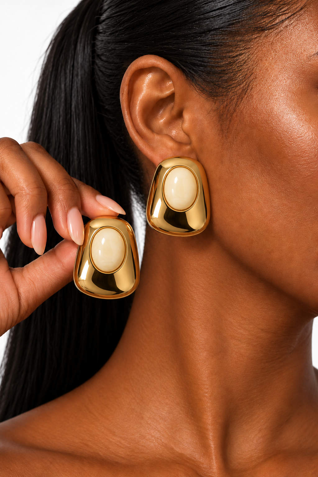 The Alessia Ivory Studs