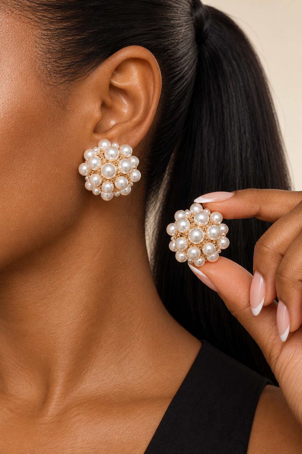 Gilded Pearl Earrings