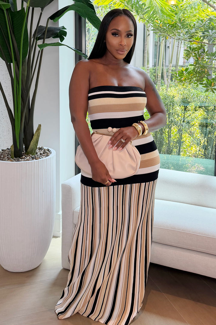 Monaco Stripe Maxi Dress [Multi]