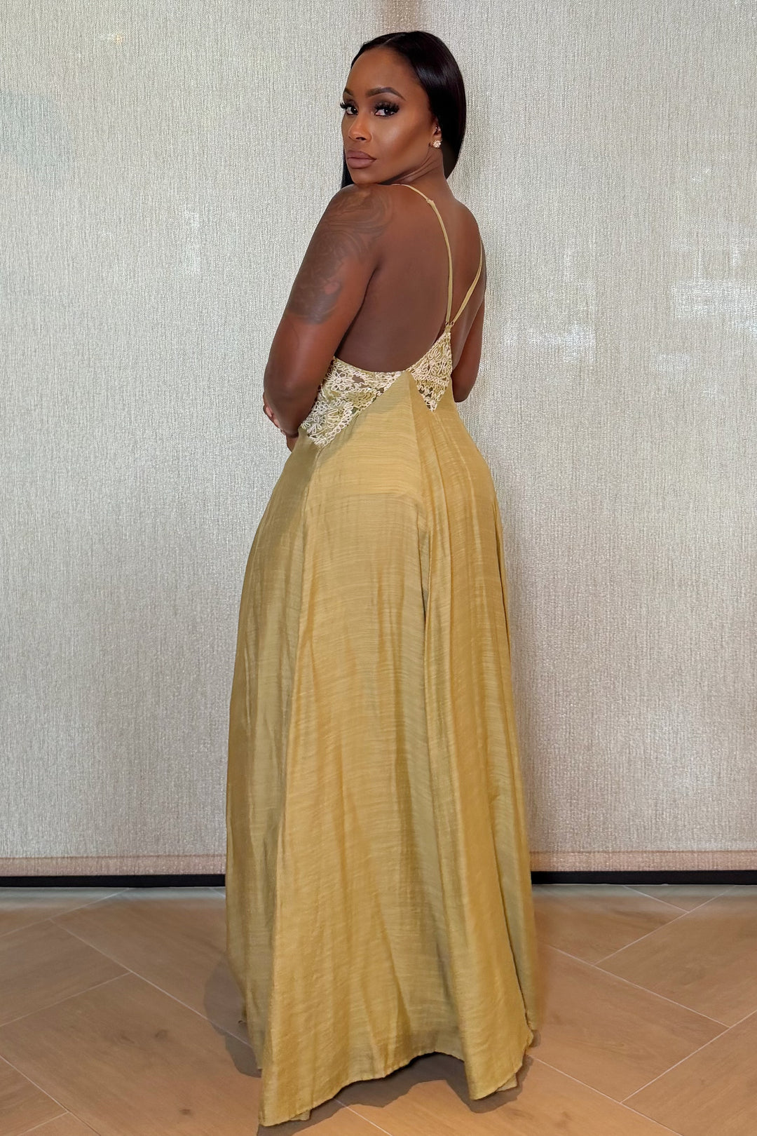 Olive Grace Maxi Dress [Olive]