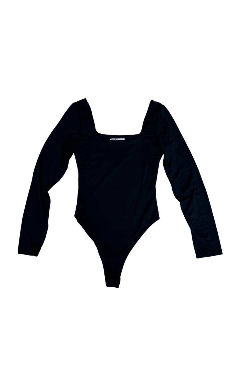 Square Neck Long Sleeve Bodysuit