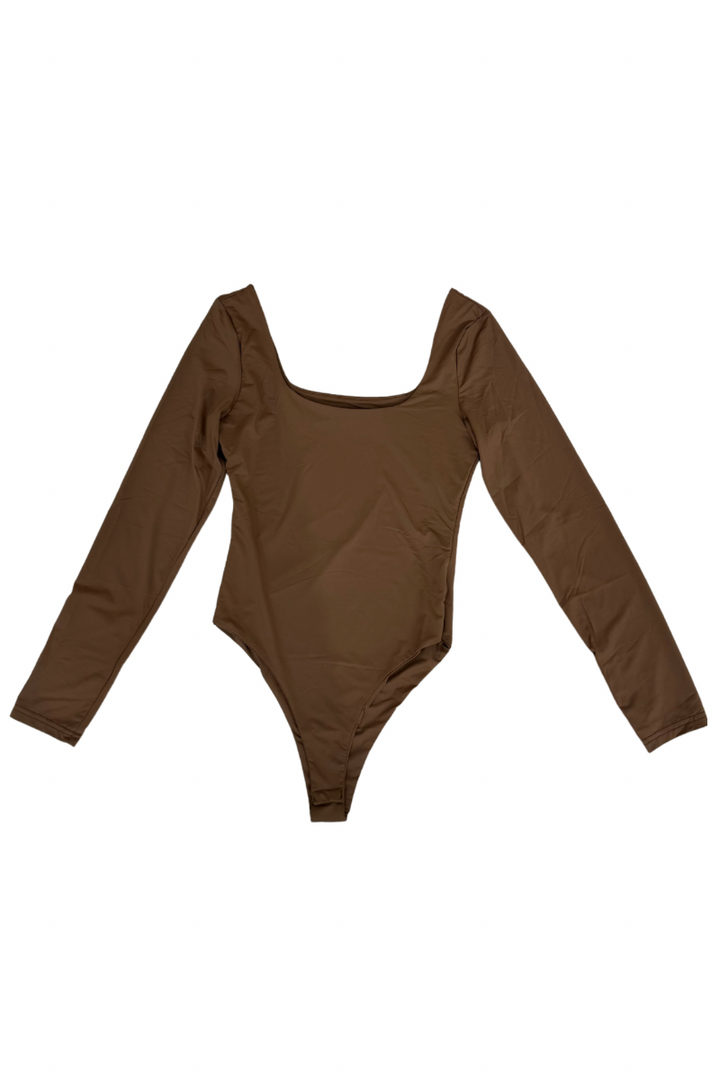 Square Neck Long Sleeve Bodysuit